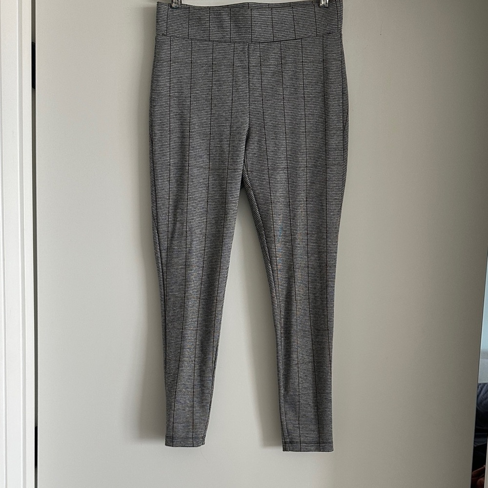 LOFT Charcoal Pinstripe Ankle Pants